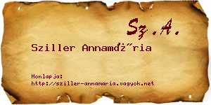 Sziller Annamária névjegykártya