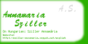 annamaria sziller business card